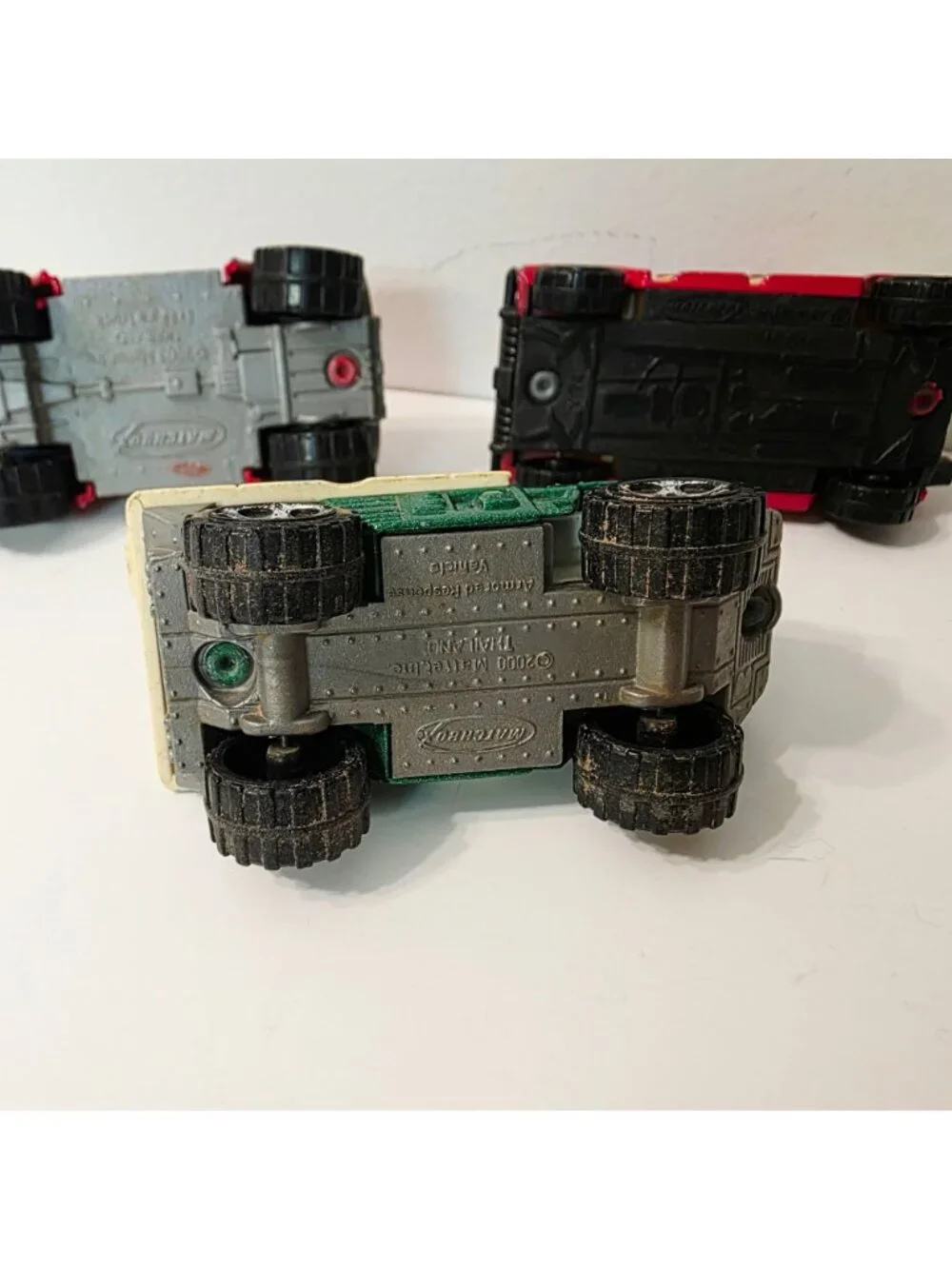 3 Vtg Matchbox Scooby-doo Die Cast Cars Hummer Armored Response 4x4 Trucks